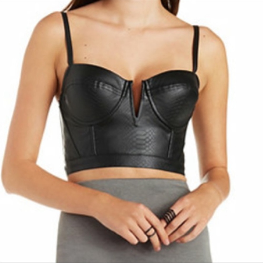 Charlotte Russe bustier crop top